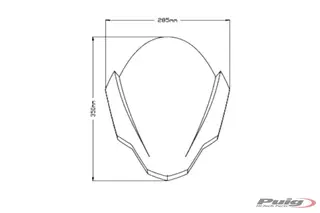 Puig Racing Skjerm - Svart Opaque Aprilia Tuono 660 2021>