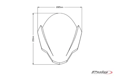 Puig Racing Skjerm - Svart Opaque Aprilia Tuono 660 2021&gt;