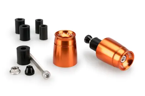 Puig Sport Bar Ends - Orange Aprilia Tuono V4 1100 Factory 2015&gt;2020