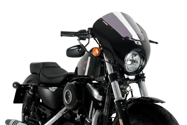 Puig Dark Night Semifairing | Light Smo ke | Harley Davidson Sportster Forty Ei 