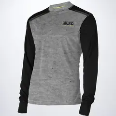 FXR Men's Tenacious Merino Longsleeve Grey Heather/Hi Vis | S