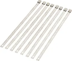 Moose Racing Cable Tie Silver 8&quot; 8Pk 8&quot; Cable Ties Ladder Style Stainless St