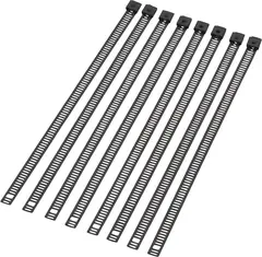 Moose Racing Cable Tie Black 8&quot; 8Pk 8&quot; Cable Ties Ladder Style Stainless St