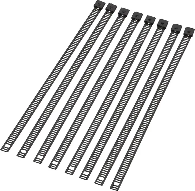 Moose Racing Cable Tie Black 8" 8Pk 8" Cable Ties Ladder Style Stainless St 