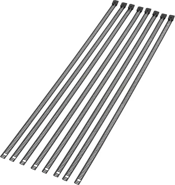 Moose Racing Cable Tie Black 14" 8Pk 14" Cable Ties Ladder Style Stainless S 