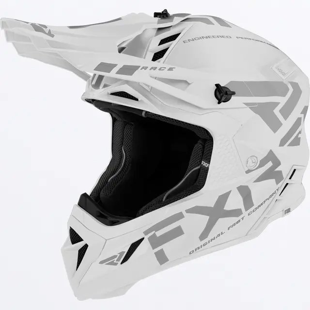 FXR Helium Prime Hjelm Hvit S Dobbel D-ring 
