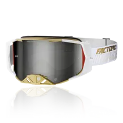 FXR Factory Ride Crossbrille Crisp - Hvit og gull