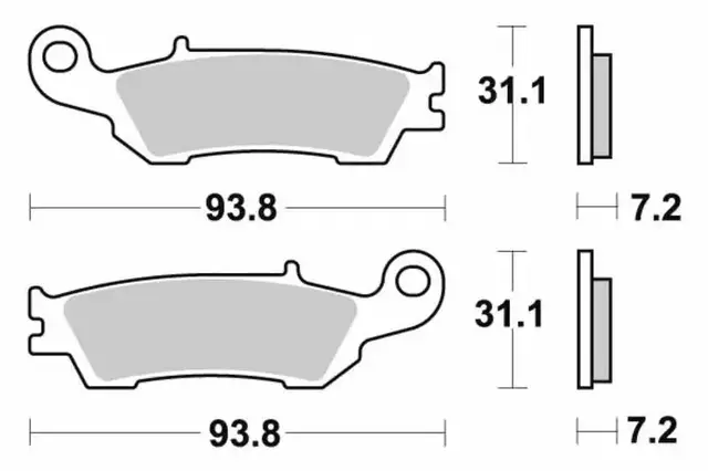 Sbs Bremseklosser Racing Sintered Yz125/250 08-> 250/450F 07-> 