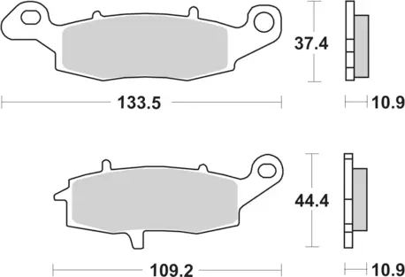 SBS 886LS Bremseklosser Bak 