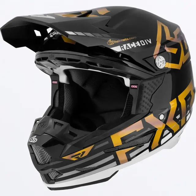 FXR 6D ATR-2 Hjelm Black/White/Gold | L 