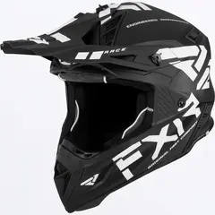 FXR Helium Race Div Hjelm m/ D-Ring Black/White | XS