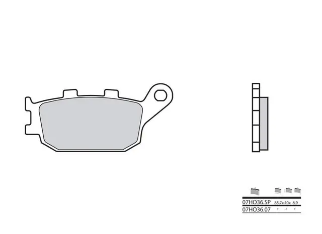 Brembo Sinter Bremseklosser Bak 07HO36SP 