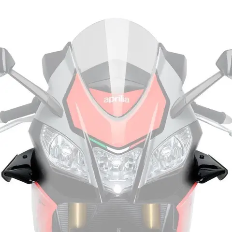 Puig Side Downforce Spoilers | Black/Bl ack | Aprilia RSV 4 RF 2015&gt;2020
