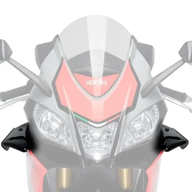 Puig Side Downforce Spoilers | Black/Bl ack | Aprilia RSV 4 RF 2015>2020 