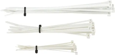Moose Racing Cable Ties White 30Pk Cable Ties 4&quot; | 6&quot; | 8&quot; White 30-Pack