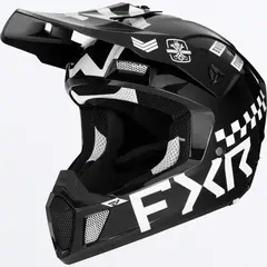 FXR Clutch Gladiator Hjelm Black/White | XS