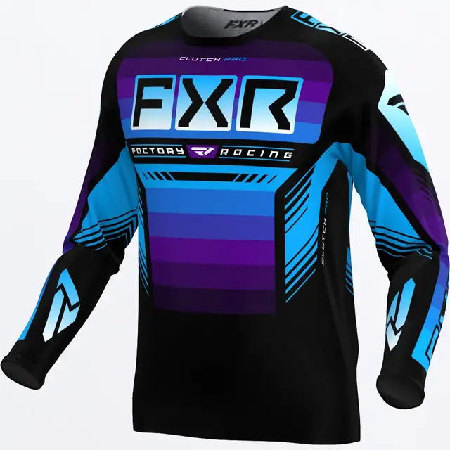 FXR Clutch Pro MX Trøye Black/Purple/Blue | M 