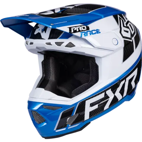FXR 6D ATR-3 Hjelm Bl&#229;, Hvit, Sort