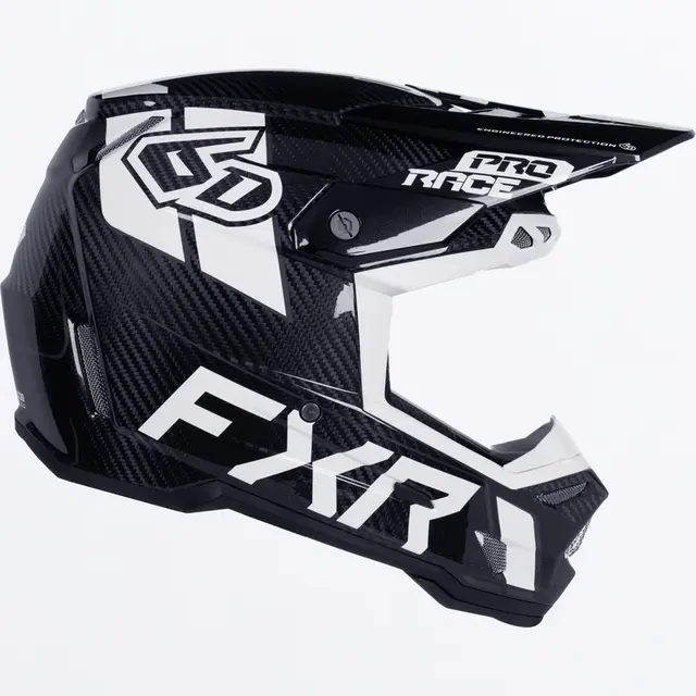 FXR 6D ATR-3 Youth Hjelm S Sort/ Hvit 