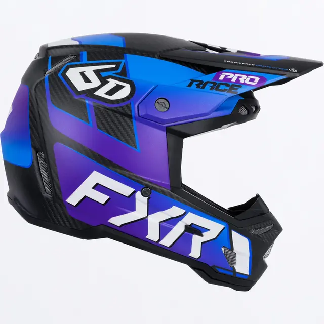 FXR 6D ATR-3 Youth Hjelm L Sort / Blå/ Lilla 