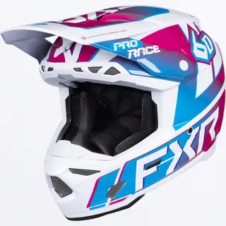 FXR 6D ATR-3Y Hjelm Hvit / Bl&#229; / Rosa