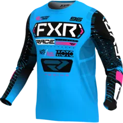 FXR Youth Podium MX Tr&#248;ye L CYAN/BLACK/PINK