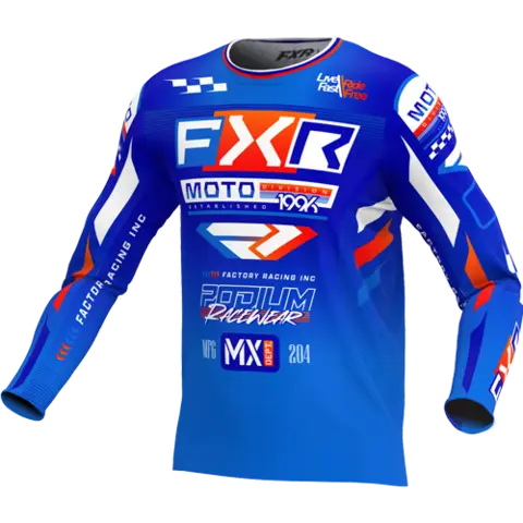 FXR YTH Podium Gladiator MX Tr&#248;ye Bl&#229; / R&#248;d / Hvit