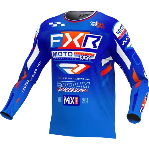 FXR Podium Gladiator Trøye XS Blå / Hvit/ Nuke Rød 