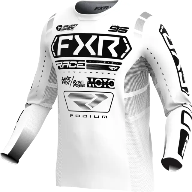 FXR Podium MX Trøye XS WHITE/BLACK 