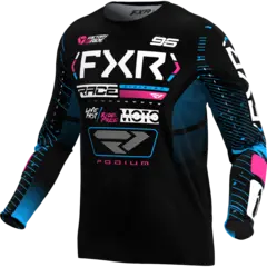 FXR Podium MX Tr&#248;ye M BLACK/CYAN/PINK