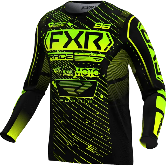 FXR Podium MX Trøye XS BLACK/HIVIS/LIME 
