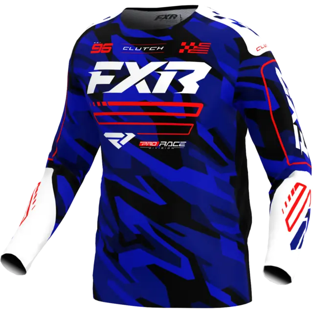 FXR Clutch MX Trøye XS BLUE CAMO/RED 