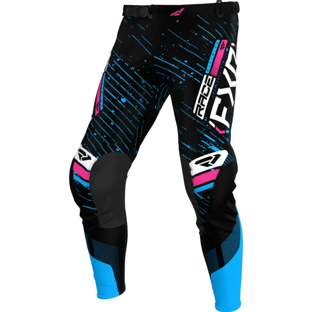 FXR Podium MX Bukse 28 BLACK/CYAN/PINK 