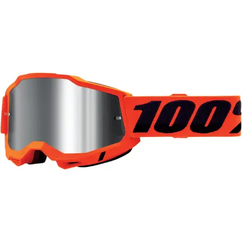100% Accuri 2 Crossbriller Sølv Speilglass - Neon Orange