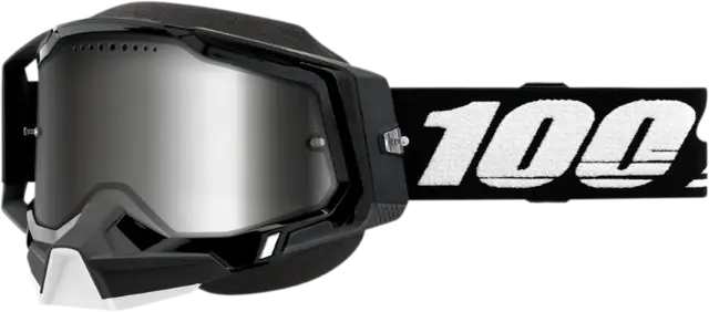 100% Racecraft 2 Crossbriller Sølv Speilglass - Sort 