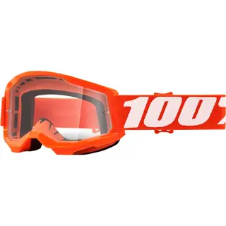100% Youth Strata 2 Orange Crossbriller Clear Lens