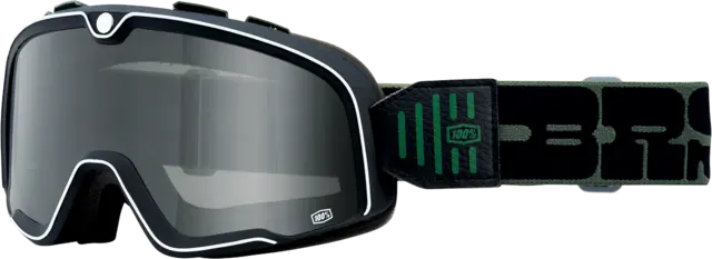 100% Barstow Crossbriller Sotet Glass - Svart/Grønn 
