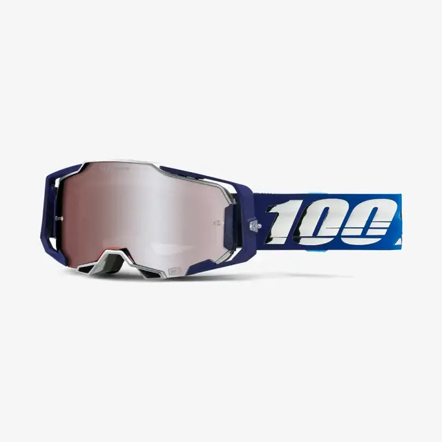 100% Armega Crossbriller Sølv Speilglass HiPER - Blå 