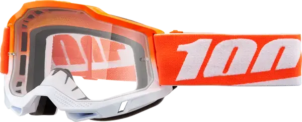 100% Accuri 2 Crossbriller Junior Klart Glass - Oransje/Hvit 