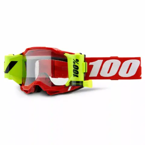 100% Accuri 2 Forecast Crossbriller Klart Glass - R&#248;d/Gul