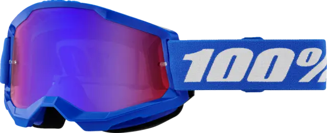 100% Strata 2 Crossbriller Blå/Rød Speilglass - Blå 