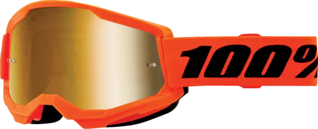 100% Strata 2 Crossbriller Junior Gull Speilglass - Oransje 
