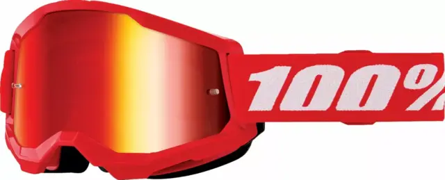 100% Strata 2 Crossbriller Junior Rødt Speilglass - Rød 