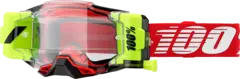 100% Armega Forecast Crossbriller Klart Glass - Roll-off - R&#248;d/Gul
