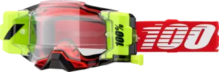 100% Armega Forecast Crossbriller Klart Glass - Roll-off - R&#248;d/Gul