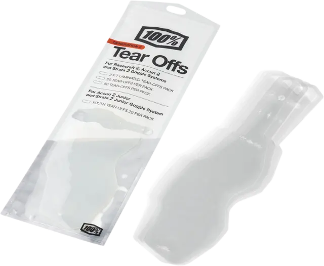 100% Tear offs Junior 20p Accuri2 / Strata 2 