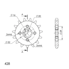 Supersprox / JT Framdrev 1425.14 14T