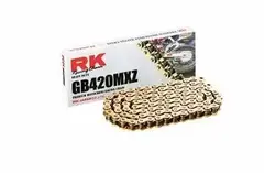 RK GB420MXZ kjede Guld + klips kjedelås 132L