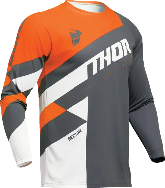 Thor Sector Checker Crosstrøye M Grå/Oransje 