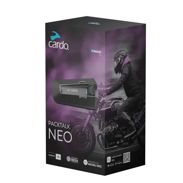 Cardo Packtalk Neo Enkeltsett - for 1 hjelm 